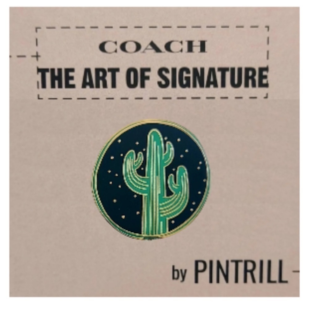 Coach Cactus Round Collectible Pin by Pintrill